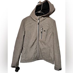 Snozu Performance-Women’s large heather gray neoprene, fleece lined jacket